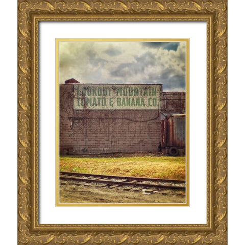 Lookout Mountain Tomato Sign Gold Ornate Wood Framed Art Print with Double Matting by Lee, Rachel