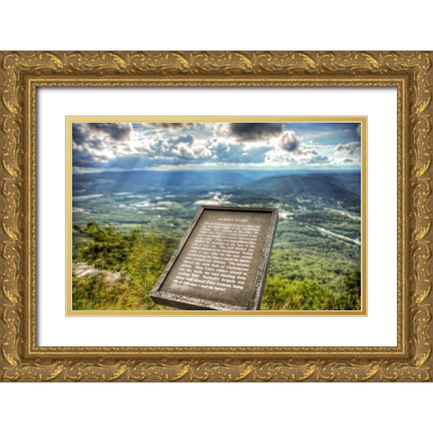 Lookout Valley Plaque Gold Ornate Wood Framed Art Print with Double Matting by Lee, Rachel