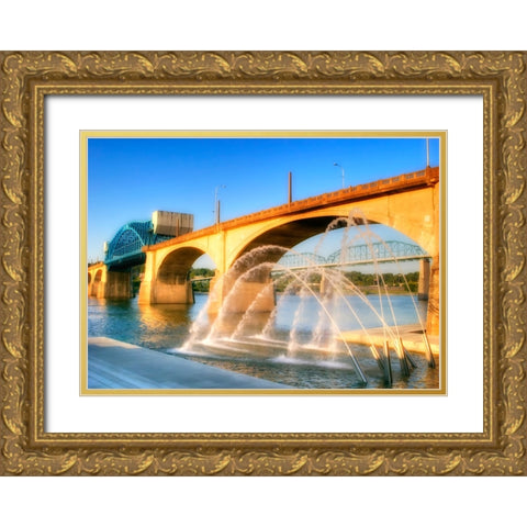 Market And Cannons Gold Ornate Wood Framed Art Print with Double Matting by Lee, Rachel