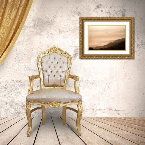 Mountain Dawn Gold Ornate Wood Framed Art Print with Double Matting by Lee, Rachel