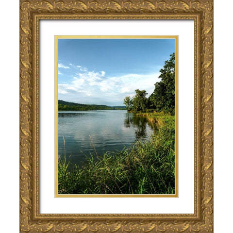 Mountain Lake 18 Gold Ornate Wood Framed Art Print with Double Matting by Lee, Rachel
