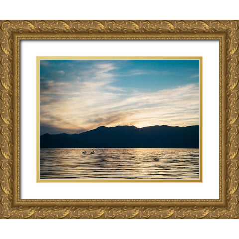 Mountain Lake 25 Gold Ornate Wood Framed Art Print with Double Matting by Lee, Rachel