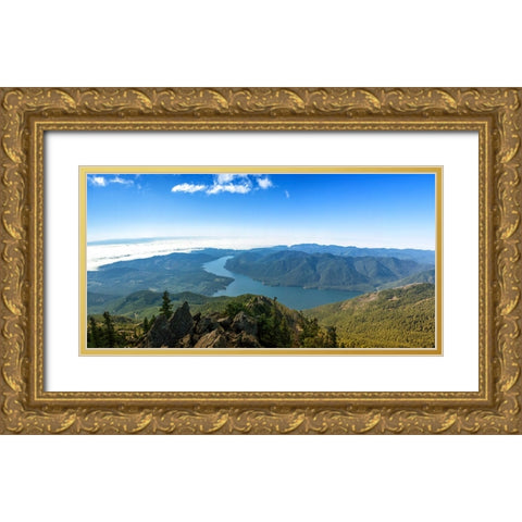 Mountain Lake 26 Gold Ornate Wood Framed Art Print with Double Matting by Lee, Rachel