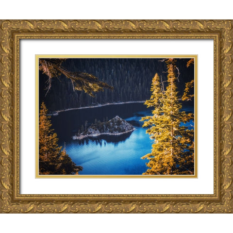 Mountain Lake 29 Gold Ornate Wood Framed Art Print with Double Matting by Lee, Rachel