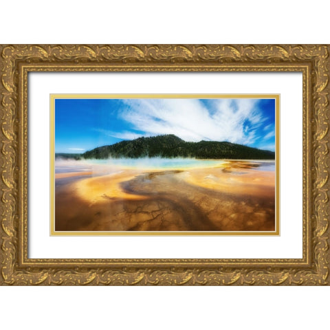 Mountain Lake 36 Gold Ornate Wood Framed Art Print with Double Matting by Lee, Rachel