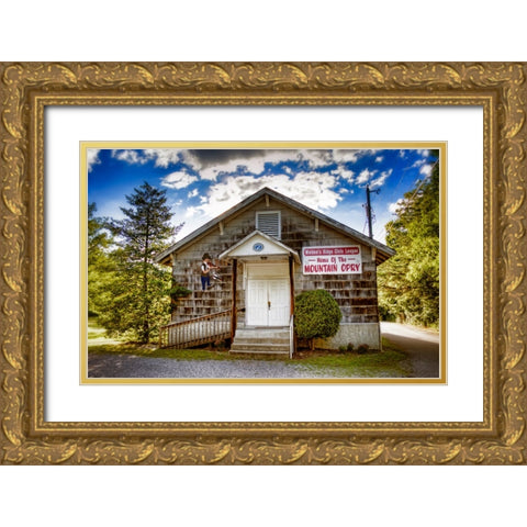 Mountain Opry Gold Ornate Wood Framed Art Print with Double Matting by Lee, Rachel