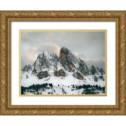Mountain View 70 Gold Ornate Wood Framed Art Print with Double Matting by Lee, Rachel