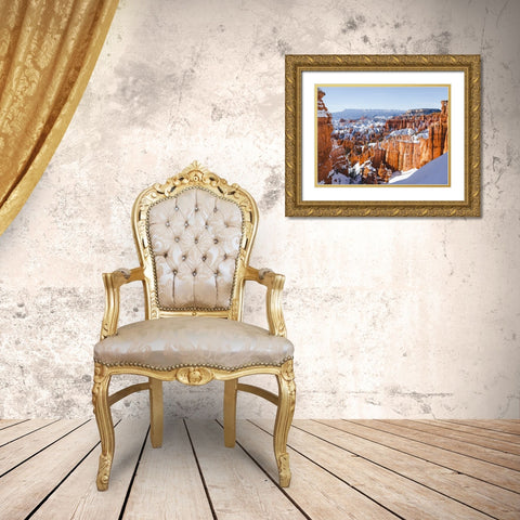 Mountain View 71 Gold Ornate Wood Framed Art Print with Double Matting by Lee, Rachel