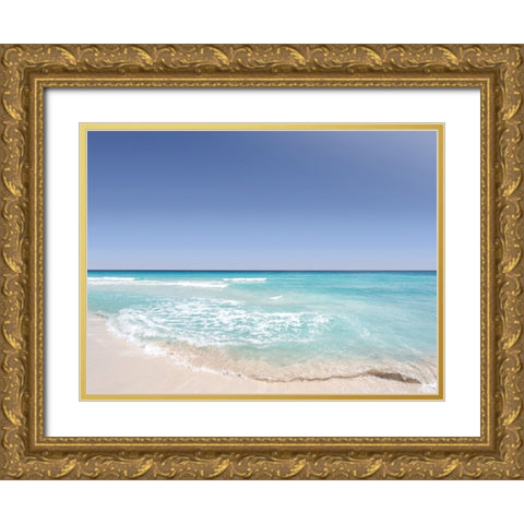 Ocean 12 Gold Ornate Wood Framed Art Print with Double Matting by Lee, Rachel