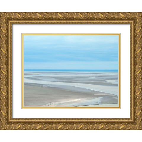 Ocean 19 Gold Ornate Wood Framed Art Print with Double Matting by Lee, Rachel