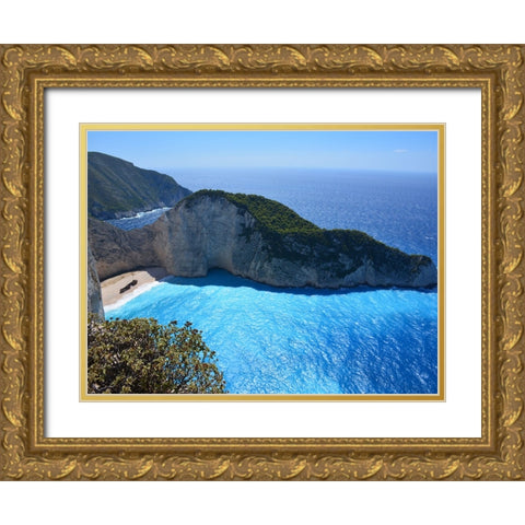 Ocean 39 Gold Ornate Wood Framed Art Print with Double Matting by Lee, Rachel