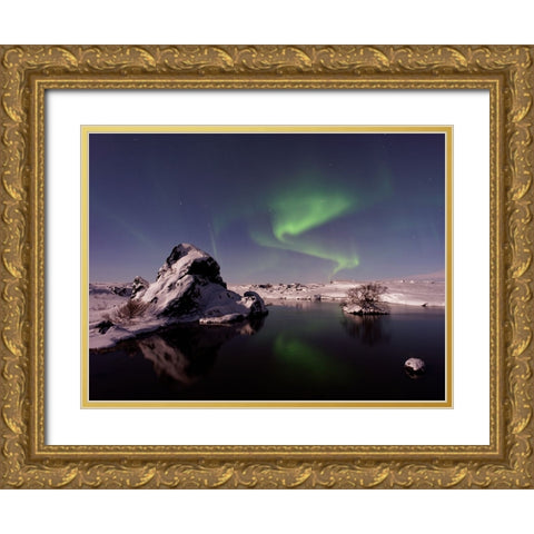 Ocean 40 Gold Ornate Wood Framed Art Print with Double Matting by Lee, Rachel