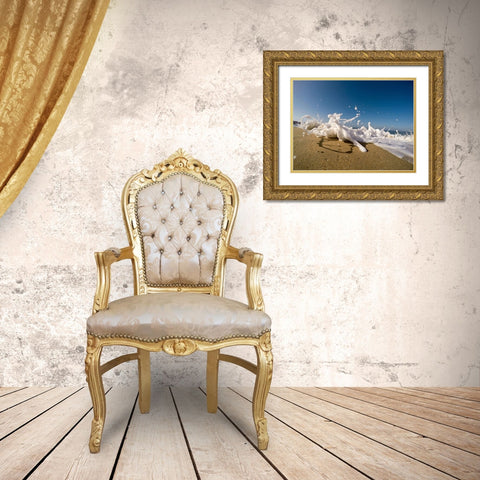 Ocean 48 Gold Ornate Wood Framed Art Print with Double Matting by Lee, Rachel
