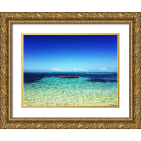 Ocean 49 Gold Ornate Wood Framed Art Print with Double Matting by Lee, Rachel