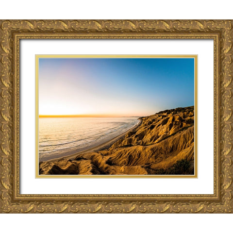 Ocean 5 Gold Ornate Wood Framed Art Print with Double Matting by Lee, Rachel