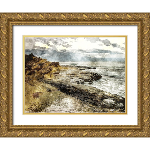 Ocean 53 Gold Ornate Wood Framed Art Print with Double Matting by Lee, Rachel