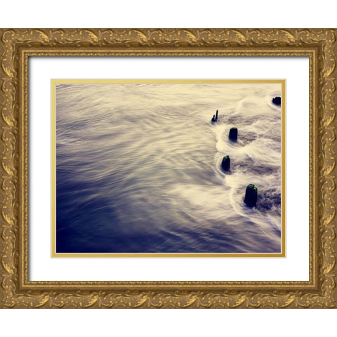 Ocean 6 Gold Ornate Wood Framed Art Print with Double Matting by Lee, Rachel