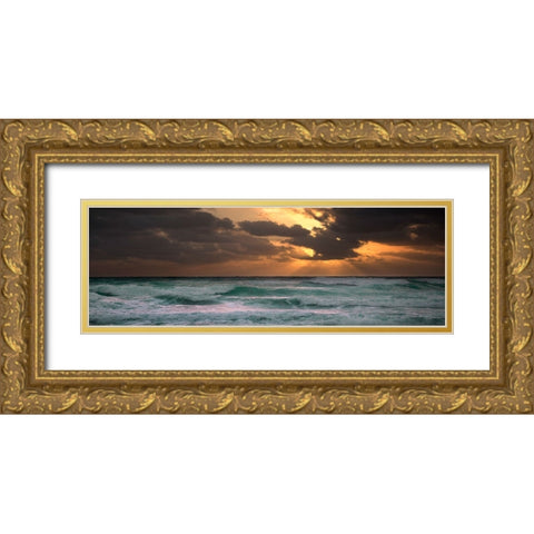 Ocean 9 Gold Ornate Wood Framed Art Print with Double Matting by Lee, Rachel