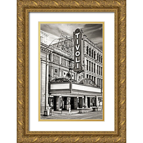 Old Tivoli Sepia Gold Ornate Wood Framed Art Print with Double Matting by Lee, Rachel