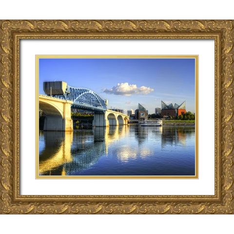 Paddle and Steam Gold Ornate Wood Framed Art Print with Double Matting by Lee, Rachel