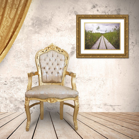 Pathway 2 Gold Ornate Wood Framed Art Print with Double Matting by Lee, Rachel