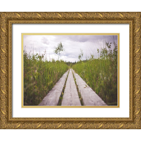 Pathway 2 Gold Ornate Wood Framed Art Print with Double Matting by Lee, Rachel