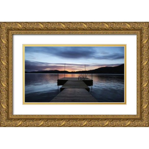 Pier 1 Gold Ornate Wood Framed Art Print with Double Matting by Lee, Rachel