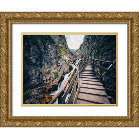 Pier 10 Gold Ornate Wood Framed Art Print with Double Matting by Lee, Rachel