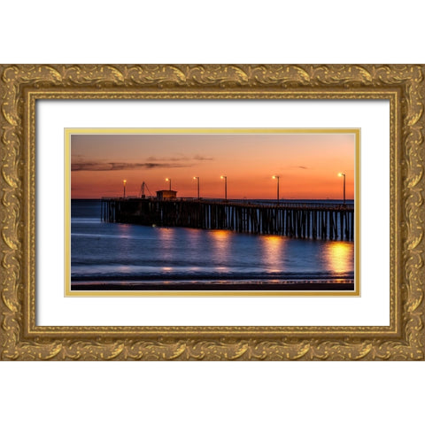 Pier 13 Gold Ornate Wood Framed Art Print with Double Matting by Lee, Rachel