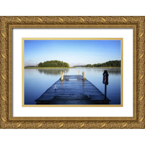 Pier 4 Gold Ornate Wood Framed Art Print with Double Matting by Lee, Rachel