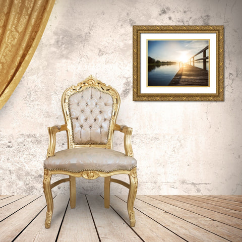 Pier 5 Gold Ornate Wood Framed Art Print with Double Matting by Lee, Rachel