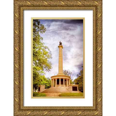 Point Park Memorial Gold Ornate Wood Framed Art Print with Double Matting by Lee, Rachel