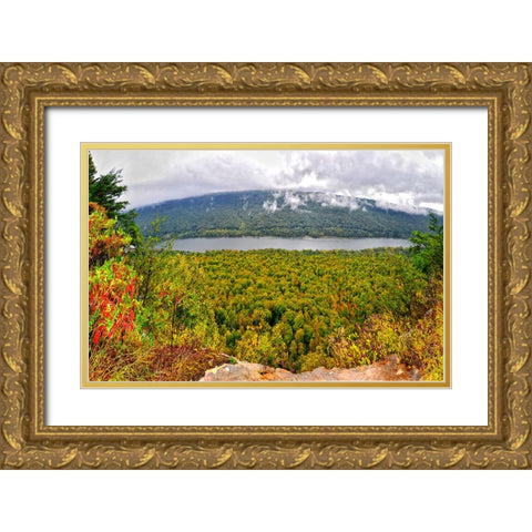 Prentice Overlook Pano Gold Ornate Wood Framed Art Print with Double Matting by Lee, Rachel