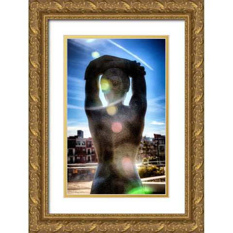 Reflecting Gold Ornate Wood Framed Art Print with Double Matting by Lee, Rachel