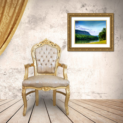 River Gorge 2 Gold Ornate Wood Framed Art Print with Double Matting by Lee, Rachel