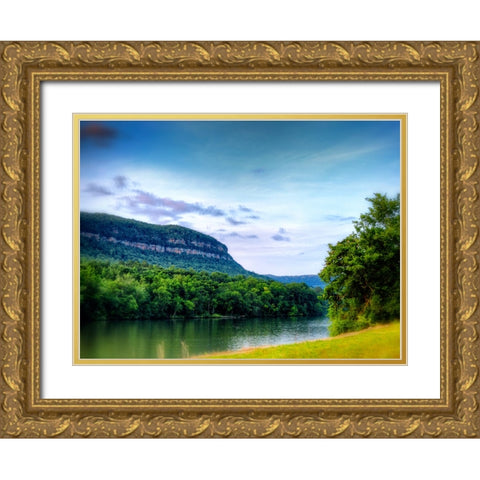 River Gorge 2 Gold Ornate Wood Framed Art Print with Double Matting by Lee, Rachel