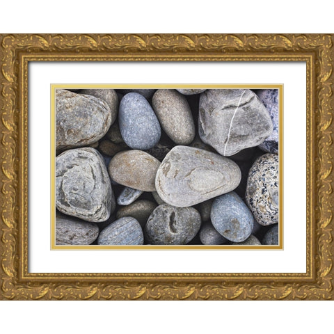 Rocks 16 Gold Ornate Wood Framed Art Print with Double Matting by Lee, Rachel