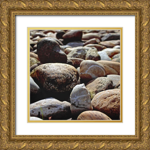 Rocks 2 Gold Ornate Wood Framed Art Print with Double Matting by Lee, Rachel