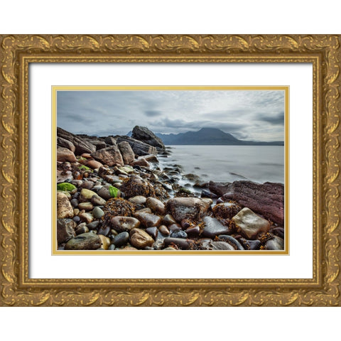 Rocks 6 Gold Ornate Wood Framed Art Print with Double Matting by Lee, Rachel