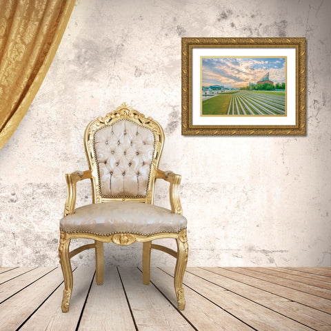 Scenic City 1 Gold Ornate Wood Framed Art Print with Double Matting by Lee, Rachel