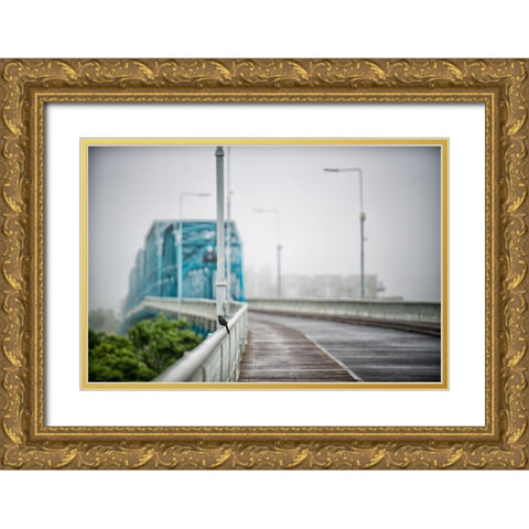 Scenic City 100 Gold Ornate Wood Framed Art Print with Double Matting by Lee, Rachel