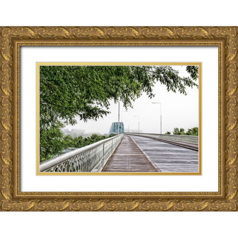 Scenic City 101 Gold Ornate Wood Framed Art Print with Double Matting by Lee, Rachel