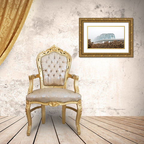 Scenic City 102 Custom Color Gold Ornate Wood Framed Art Print with Double Matting by Lee, Rachel