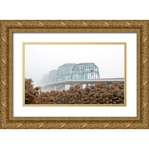 Scenic City 102 Custom Color Gold Ornate Wood Framed Art Print with Double Matting by Lee, Rachel