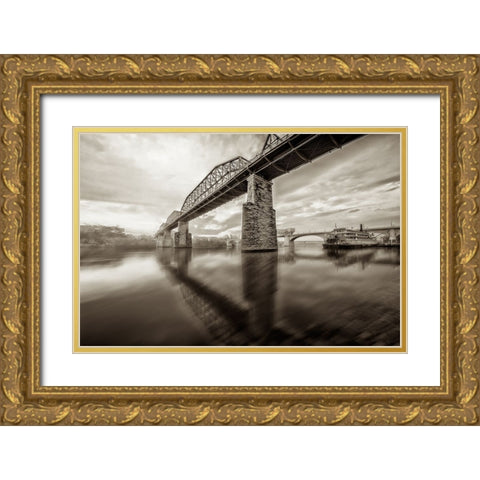 Scenic City 104 Gold Ornate Wood Framed Art Print with Double Matting by Lee, Rachel