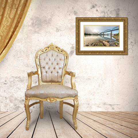 Scenic City 109 Gold Ornate Wood Framed Art Print with Double Matting by Lee, Rachel