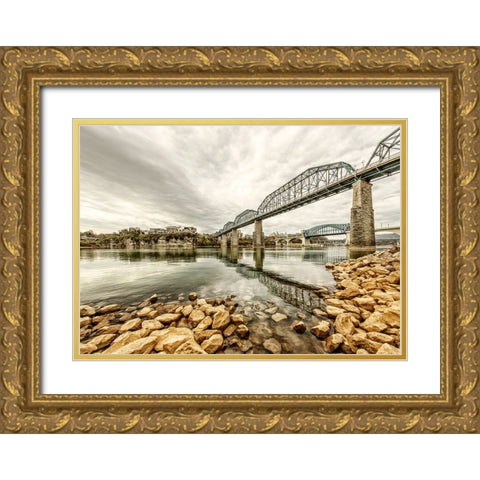 Scenic City 114 Gold Ornate Wood Framed Art Print with Double Matting by Lee, Rachel
