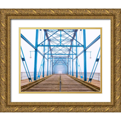 Scenic City 118 Gold Ornate Wood Framed Art Print with Double Matting by Lee, Rachel