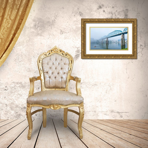 Scenic City 125 Gold Ornate Wood Framed Art Print with Double Matting by Lee, Rachel