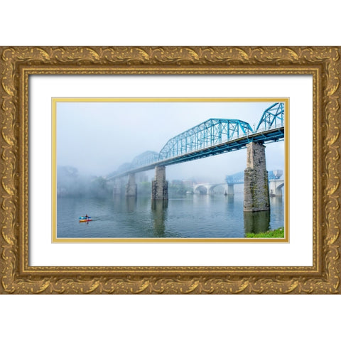 Scenic City 125 Gold Ornate Wood Framed Art Print with Double Matting by Lee, Rachel